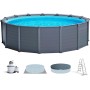 Intex 26384NP - Piscina desmontable graphite grey panel intex - 478x124 cm, 16 500 litros