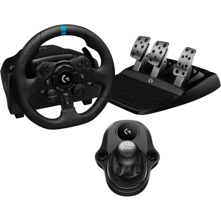 Logitech G G923 Racing Wheel and Pedals, Force Feedback TRUEFORCE,1.000 Hz, respuesta eficaz, control de salida de doble