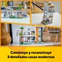 LEGO Creator 3 en 1 Casa Moderna de Juguete Convertible en Edificio de 3 Plantas o Cabaña del Bosque, Kit de Construcción con 2