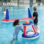 JOYIN Juguete de Flotador para Piscina, Red Inflable de Voleibol y Aros de Baloncesto para Niños y Adultos, Pelotas Incluidas,