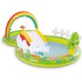 INTEX 57154 - Piscina infantil hinchable con dispersor de agua y tobogan jardin, centro de juegos para niños