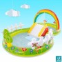 INTEX 57154 - Piscina infantil hinchable con dispersor de agua y tobogan jardin, centro de juegos para niños