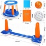 Voleibol de Piscina de Verano, Juego de Voleibol Inflable Incluyen Redes de Voleibol y Aros de Baloncesto Apto para Niños y