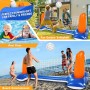 Voleibol de Piscina de Verano, Juego de Voleibol Inflable Incluyen Redes de Voleibol y Aros de Baloncesto Apto para Niños y