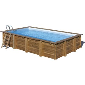 Gre Piscina Rectangular Madera Evora 620X420X133 cm 790206
