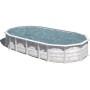 Gre Piscina de Acero Elevada,Ovalada con Aspecto Acero Nórdico. Piscinas Desmontables para Jardín. 610 x 375 x 132 cm - Piscina
