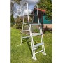 Gre Piscina de Acero Elevada,Ovalada con Aspecto Acero Nórdico. Piscinas Desmontables para Jardín. 610 x 375 x 132 cm - Piscina