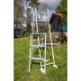 Gre Piscina de Acero Elevada,Ovalada con Aspecto Acero Nórdico. Piscinas Desmontables para Jardín. 610 x 375 x 132 cm - Piscina