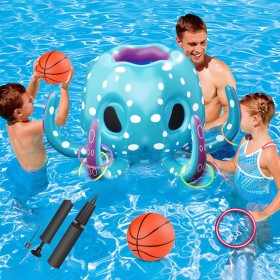 Canasta de Baloncesto para Piscina,Juguetes de Flotador Piscina Niños,Conjuntos de Juegos de Agua,Juegos Piscina Niños,para