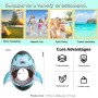 Inflatable Shark Float,Ride on Pool Party Lounge Toys for Kids Adults,Giant Inflatable Swimming Ring Swimming Pool Float Summer