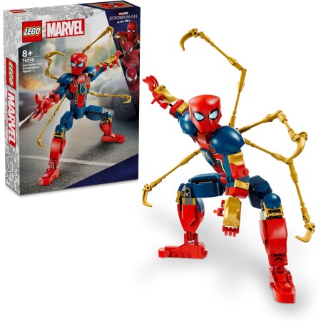 LEGO Marvel Figura para Construir: Iron Spider-Man Articulada para el Juego de Roles de Superhéroes, Juguete de Construcción con