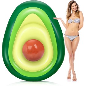 Flotador Inflable del Aguacate, Asiento de Piscina con una Pelota Inflable para Jugar, Material de PVC de la Protección del