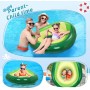 Flotador Inflable del Aguacate, Asiento de Piscina con una Pelota Inflable para Jugar, Material de PVC de la Protección del
