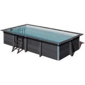 Gre KPCOR60 – Piscina Rectangular Composite 606 x 326 x 124 cm, con filtración 6 m3/h, cuña metálica