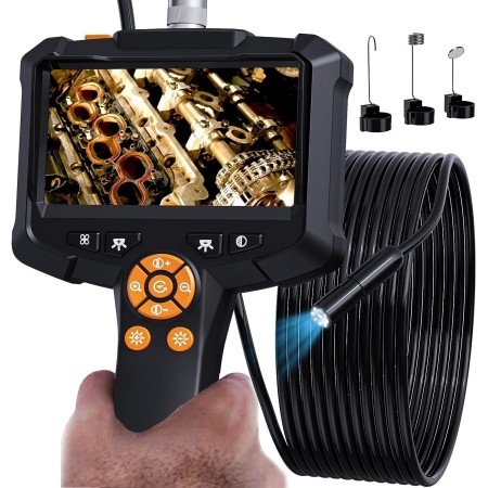 Daxiongmao Cámara Endoscópica con Luz, Impermeable IP67, 1080p HD, 16.5 Pies, USB, Negro