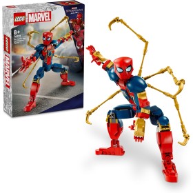 LEGO Marvel Figura para Construir: Iron Spider-Man Articulada para el Juego de Roles de Superhéroes, Juguete de Construcción con