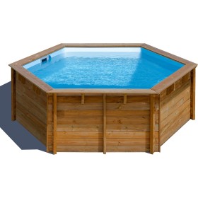 Gre Piscina Redonda Madera Vanille 2 400X119 cm 800002