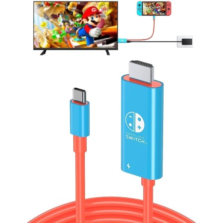 GKEAPZA Switch TV Dock para Nintendo Switch/OLED, Mini Dock portátil 4K HDMI TV Adapter con Puerto USB 3.0 Adicional, Tipo C