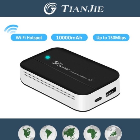 ​ ​ TIANJIE PW100 4G LTE enrutador de punto de acceso Wifi móvil con b