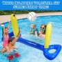 OSDUE 4PCS Aro de Baloncesto para Piscina y Soporte de Voleibol, Soporte de Voleibol Flotante Inflable, Juguetes de Baloncesto