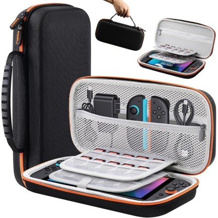 Lmcpa Funda para Consola Nintendo Switch 2 2025, Bolsa de Viaje con 20 Cartuchos de Juego, Estuche Rígido Portátil Protector