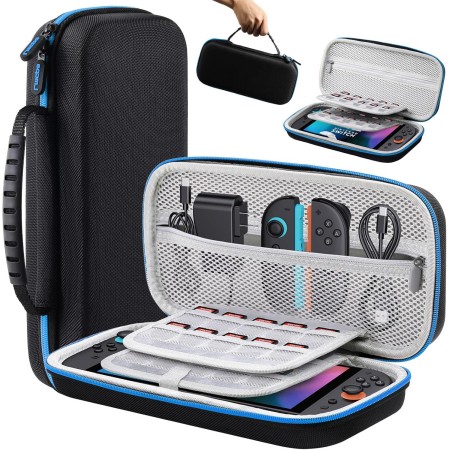 Lmcpa Funda para Consola Nintendo Switch 2 2025, Bolsa de Viaje con 20 Cartuchos de Juego, Estuche Rígido Portátil Protector