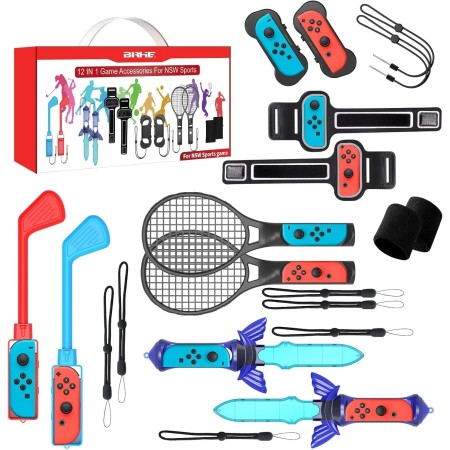 Kits de accesorios para Nintendo Switch 12 en 1 - Juego de accesorios de juego Family Party Pack 2024 para Nintendo Switch