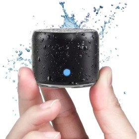 EWA con Estuche de Transporte, A106 Pro Mini Altavoz portátil Bluetooth Ducha Inalámbrico Extra Bass, Impermeable IP67, con 12