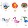 QEEQPF Juego de portavasos Inflable de 6 Piezas, Soporte para Bebidas para bañera de hidromasaje, Juguetes inflables para
