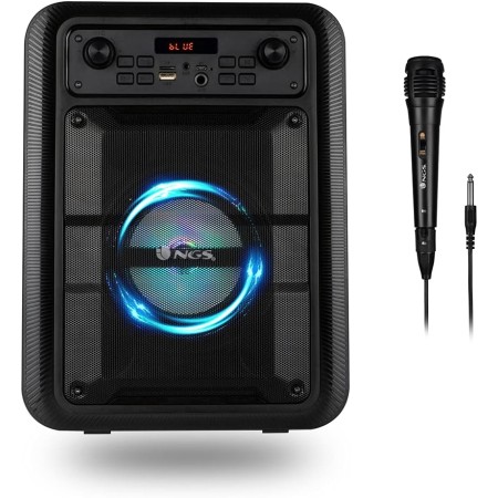 NGS ELEC-SPK-0537 Roller Lingo Black - Altavoz Portátil de 20W Compatible con Tecnología Bluetooth 5.0 y True Wireless Stereo