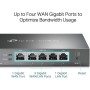 TL-R605 router Gigabit Ethernet Negro