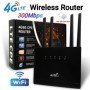 Enrutador inalámbrico 4G, módem enrutador 4G LTE CPE de 300Mbps, 4 ant