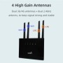 Enrutador inalámbrico 4G, módem enrutador 4G LTE CPE de 300Mbps, 4 ant