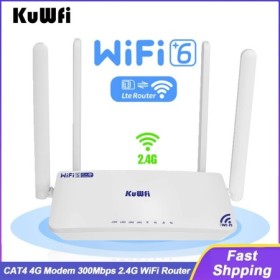 KuWFi CAT4 4G módem enrutador 300Mbps 2,4G Wifi6 LTE enrutador con ant