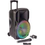 Party Light & Sound - PARTY-8LED - Altavoz a Pilas de 8"/20cm de 200W RMS con 1 micrófono con Cable y Efecto de luz en el woofer