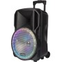 Party Light & Sound - PARTY-8LED - Altavoz a Pilas de 8"/20cm de 200W RMS con 1 micrófono con Cable y Efecto de luz en el woofer