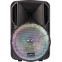 Party Light & Sound - PARTY-8LED - Altavoz a Pilas de 8"/20cm de 200W RMS con 1 micrófono con Cable y Efecto de luz en el woofer