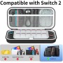 HEYSTOP Funda de Transporte para Consola Nintendo Switch 2, Estuche Protector de Viaje de Gran Capacidad con 12 Ranuras para