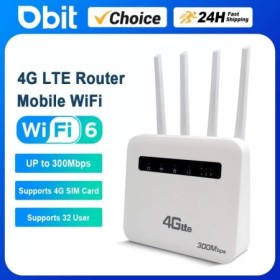 Enrutador WiFi 6 LTE con ranura para tarjeta SIM 4G, módem WiFi de 300