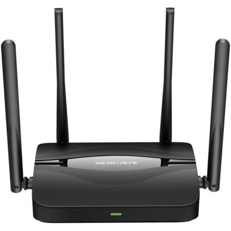 Mercusys Router Wi-Fi 7 MR25BE, WiFi de Doble Banda 3570 Mbps, 4 Puertos Gigabit, VPN, MLO, Canal de 160 MHz, botón WPS, sin