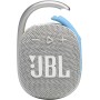 JBL Clip 4 Eco Altavoz Bluetooth inalámbrico, resistente al agua y con 10 horas de batería, blanco