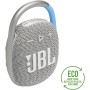 JBL Clip 4 Eco Altavoz Bluetooth inalámbrico, resistente al agua y con 10 horas de batería, blanco
