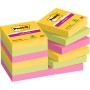 Post-it Notas Super Sticky Colección Carnival - Paquete de 12 Blocs, 90 Hojas por Bloc (76 mm x 76 mm) - Notas Autoadhesivas