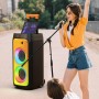 JYX Karaoke Profesional Completo con 2 Micrófonos Inalámbrico, Altavoz Bluetooth Karaoke Sistema de PA Portátil Recargable,TWS,