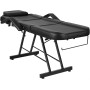 Roixeeds Silla de tatuaje de 3 secciones, ajustable, cama de masaje profesional, silla de cama de tatuaje con taburete de spa y