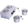 Kit Calentador de Cera con 1Kg de Cera y 100 Espátulas, Horno para Cera Caliente Profesional, Equipo para Casa o Local (2 Ollas)