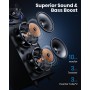 Moukey Máquina de Karaoke, Sistema PA de subwoofer de 10 Pulgadas, Altavoz Bluetooth con 2 micrófonos inalámbricos, Soporte para