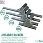 GBPro - Limpiacristales Profesional de Acero Inoxidable (15 cm) con Cuchilla de Goma - Equipo de Limpieza de Ventanas