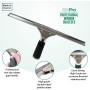 GBPro - Limpiacristales Profesional de Acero Inoxidable (15 cm) con Cuchilla de Goma - Equipo de Limpieza de Ventanas