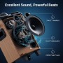 Equipo de Karaoke Profesional Inalámbrico, TONOR Bluetooth Sistema PA, Altavoz Portátil con Dos Micrófonos Inalámbricos, Bola